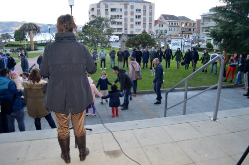 Concentración en Moaña pola defensa do Castro de Montealegre
