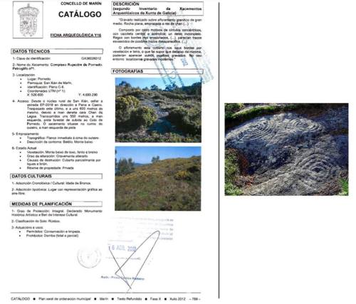 Pifias do catálogo arqueolóxico do PXOM: Pornedo 1
