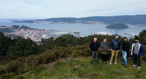 Xosé Lois Jácome e Marea Marín no 'balcón da ría