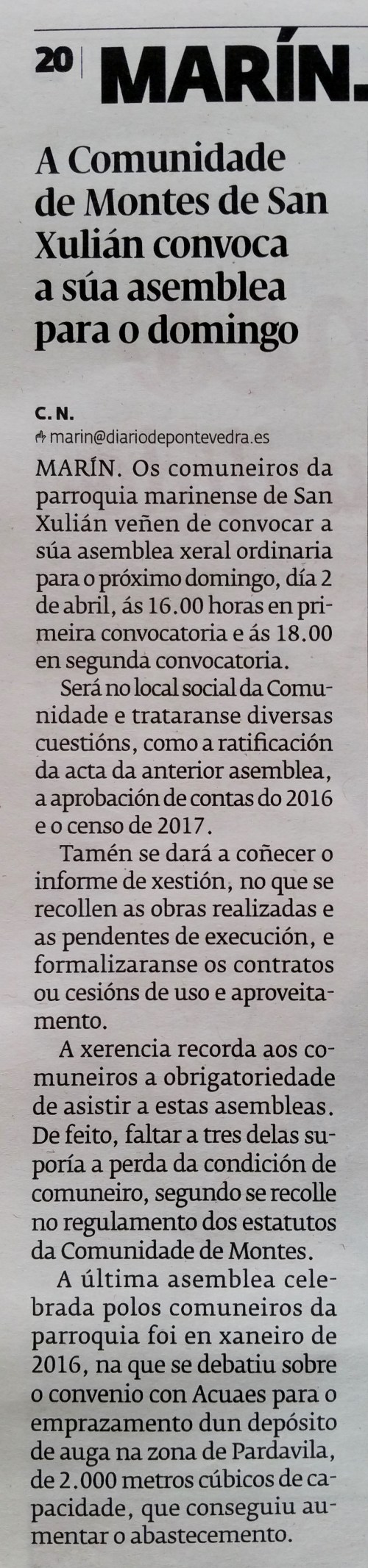 Diario, 28 marzo 2017
