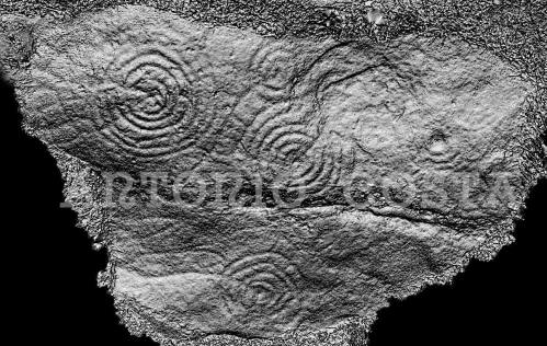 Petroglifo do Pornedo: reconstitución dixital, por Antonio Costa