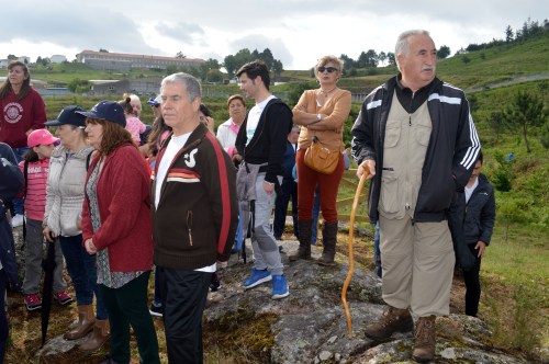 O presidente da Comunidade de Salcedo, Fernando Pintos, guía da andaina