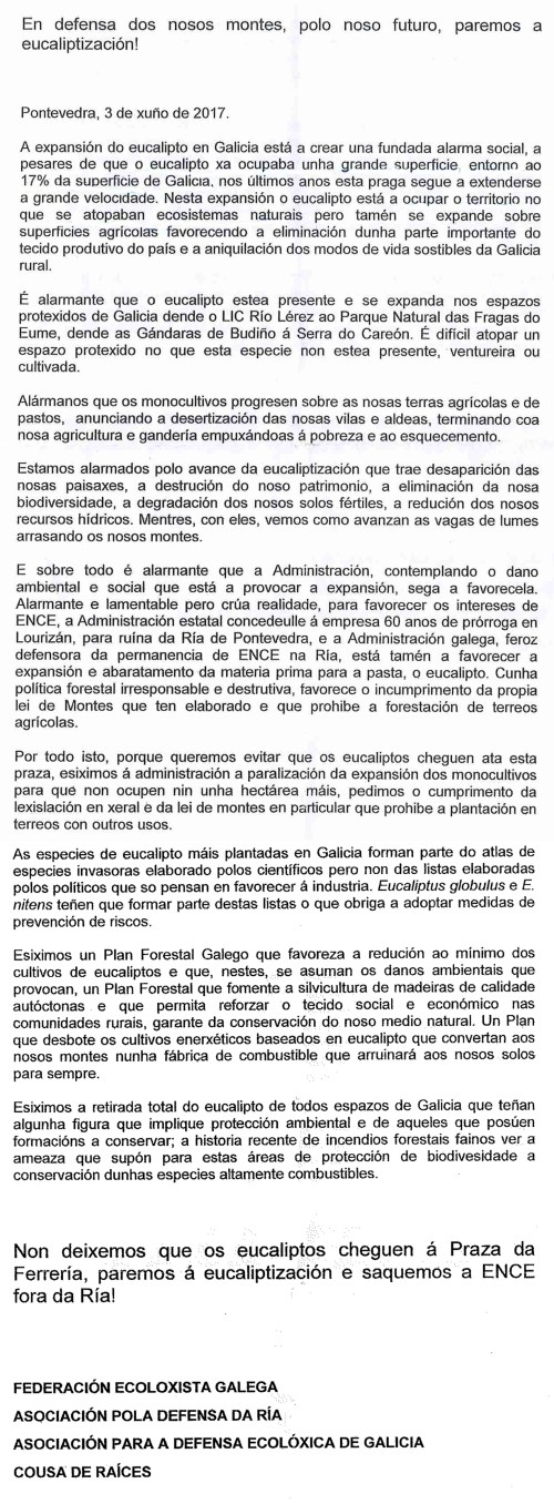 Manifesto contra a eucaliptización