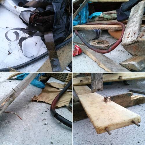 Verquido de lixo no acceso ao Monte Pituco