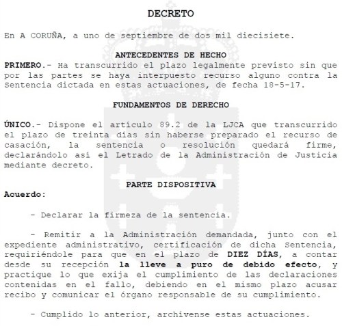 Sentenza definitiva contra o Plan Sectorial de Áreas Empresariais de Galicia