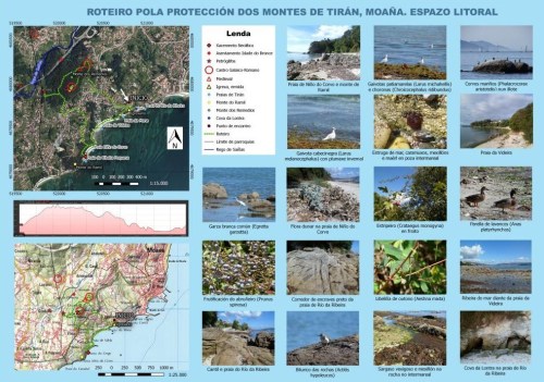 Plano do roteiro por Tirán, Moaña