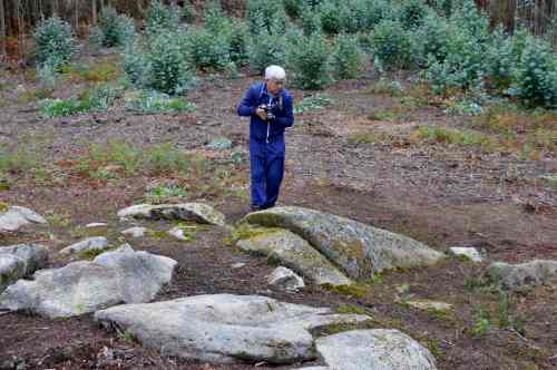 Antonio Costa, tomando imaxes dos gravados que procesaría coa técnica da reconstitución 3D