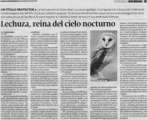 Diario, 8 xaneiro 2018