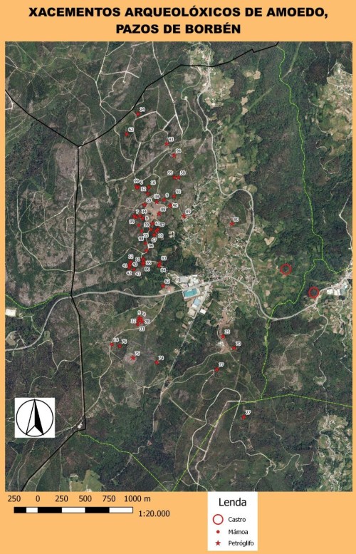 Xacementos arqueolóxicos de Amoedo