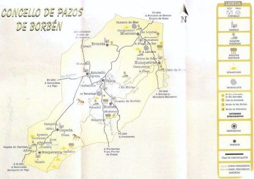 Plano esquemático de Pazos de Borbén