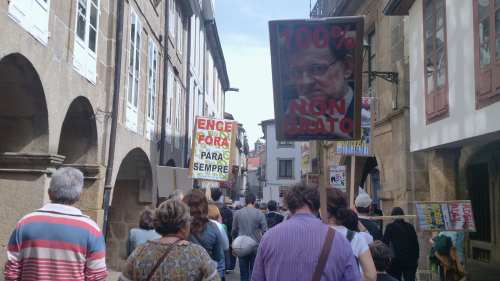 Manifestación Por un Plano Forestal: Compostela, abril 2018