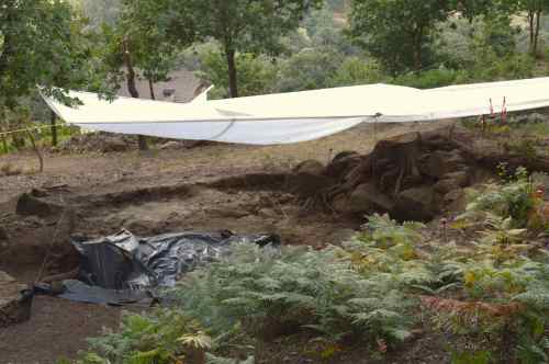 Vista da nova excavación dende arriba