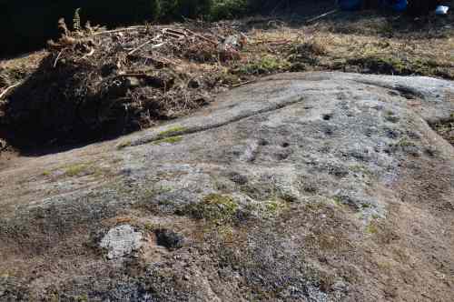 Petroglifo da Moreira sepultado por un verquido ilegal