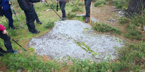 Ruta polo Espazo Sete Camiños con sendeiristas de Negreira, Compostela e Cerceda
