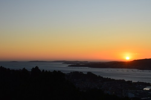 Solpor dende o miradoiro do Pornedo