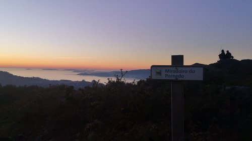 Solpor dende o miradoiro do Pornedo