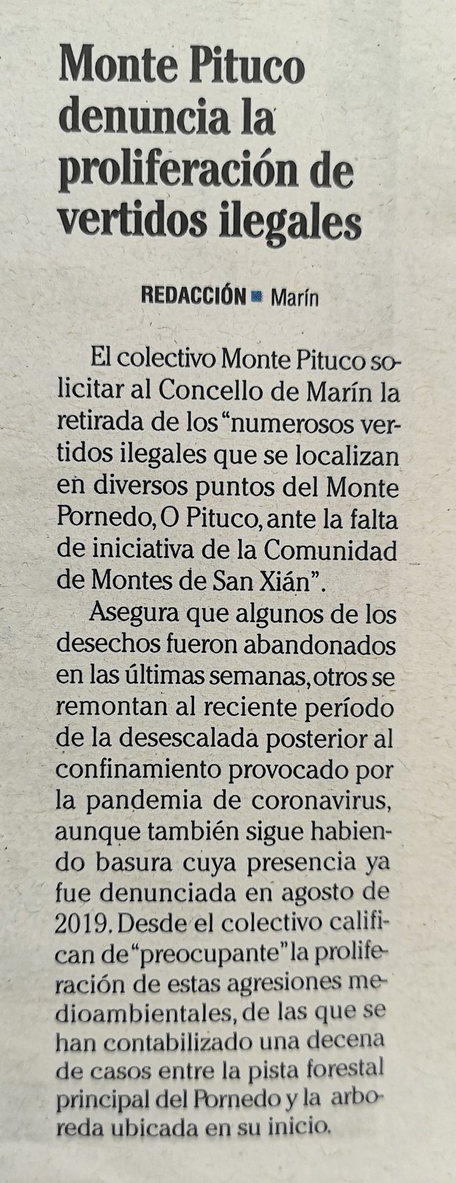 Vertidos no Pornedo: Farode Vigo, 8 agosto 2020